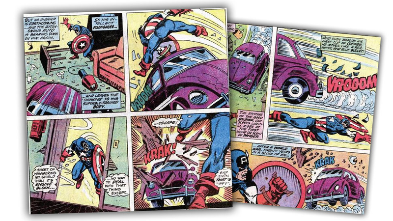 Illustration for article titled That Time Captain America Fought A Volkswagen Beetle